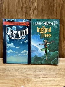 Larry Niven RINGWORLD/THE INTEGRAL TREES zero-g worldbuilding DEL REY - Picture 1 of 4