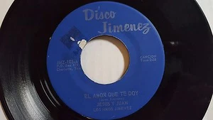 JESUS Y JUAN - El Amor Que Te Doy RARE 7" Cancion Cumbia TEXAS LATIN Jimenez - Imagen 1 de 2
