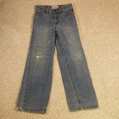 The Childrens Place Boys Distressed Jeans Blue Denim Adjustable Waist Size 8 - Image 1 of 4
