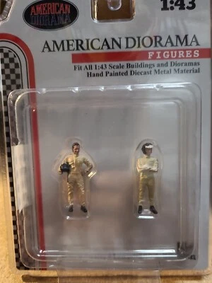 Set 2 Pilote Racing Legend 60 S American Diorama 1/43 .... - Photo 1/4
