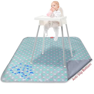Splat Mat for under High Chair Mat, Mealtime Baby Art/Crafts/Playtime, anti Slip - Picture 1 of 17