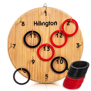 HILLINGTON HOOK RING TOSS OUTDOOR INDOOR GAME FAMILY WOODEN ADULTS KID CIRCLE