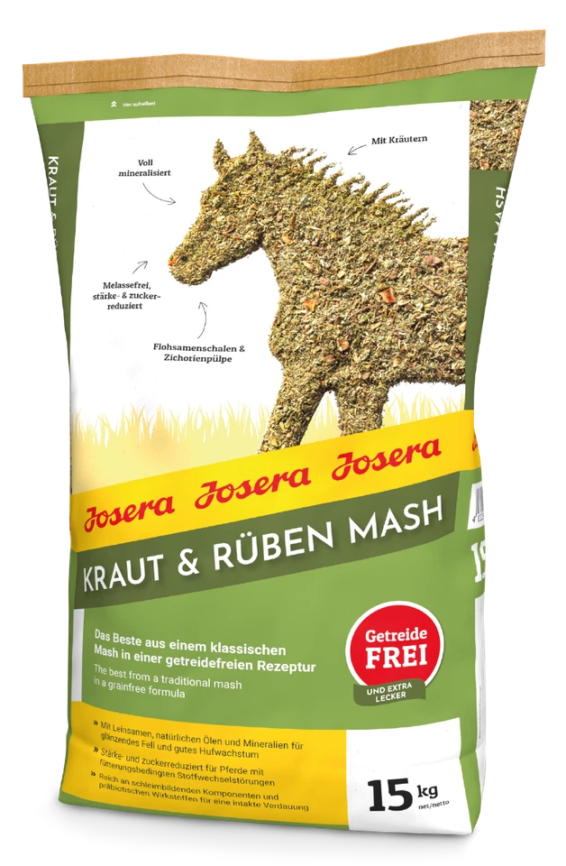 JOSERA Kraut & Rüben Mash (15 kg) | Stärke- & zuckerreduziert | mineralisiert - Bild 1 von 1
