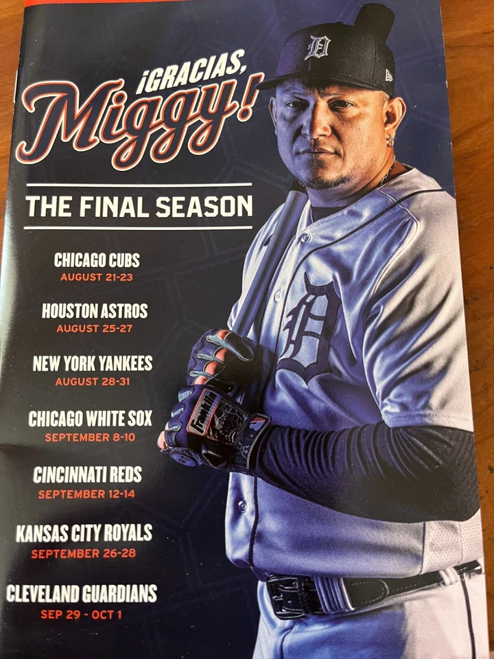 2023 DETROIT TIGERS MIGGY CABRERA FINAL SEASON COMMEMORITIVE PROGRAM ISSUE #3 - Image 1 of 1