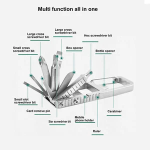 Llavero Multitool 12 en 1 Plegable MultiHerramienta Acero Inoxidable Destornillador Exterior - Imagen 1 de 22