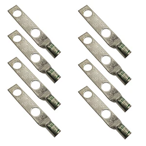 8pcs, ILSCO SureCrimp® 2-Hole Compression Lug CSWD-1-12-134, 1 AWG Green Die 37 - Picture 1 of 2