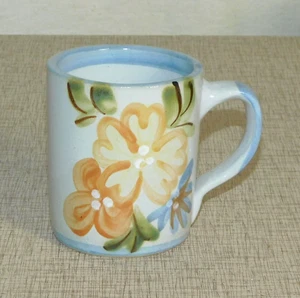 Louisville Stoneware Country Flowers 4" Tall Mug Handmade Art Pottery Retired - Picture 1 of 12