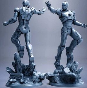 1/24 1/18 Iron Man Superhero Unpainted Unassembled 3D Printing Model Garage Kits - Picture 1 of 2