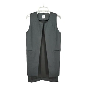 Cabi Damen Weste Drafting XS vorne offen lange Linie ärmellos grau Taschen - Bild 1 von 9