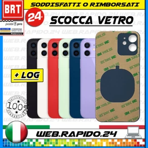 BACK COVER SCOCCA POSTERIORE VETRO PER APPLE IPHONE 12 BIG HOLE+BIADESIVO! - Foto 1 di 1