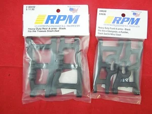 RPM TRAXXAS 2WD SLASH BLACK Front + Rear SUSPENSION A-ARMS 1/10 RAPTOR VXL XL-5 - Picture 1 of 1