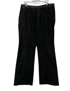 Pantalones Just Cavalli Para Hombre Talla 54 (Cintura 37") Tigre Remachado Negro Acampanado Campana Parte Inferior - Imagen 1 de 8