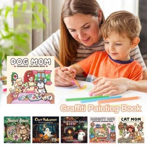 Stress Relief Coloring Book Educational Paperback for Adults And Teens - Afbeelding 1 van 18