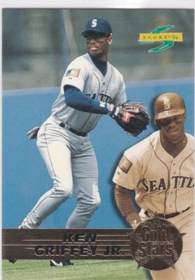 KEN GRIFFEY JR. 1996 Score Baseball GOLD STARS INSERT Card Seattle Mariners M's! - Image 1 of 2