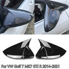 For Vw Golf Mk7 Mk7.5 Gti Gtd R 2014-19 M-Style Black Side Wing Mirror Cover