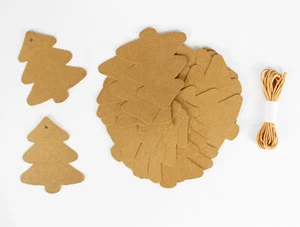 Etiquette Tags Kraft Fir 20 Pieces - Imagen 1 de 1