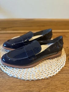 Franco Sarto Edith 2 Damen-Loafer marineblau Blockabsatz 1 Zoll Penny 8,5 - Bild 1 von 7