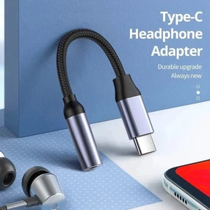 USB C to 3.5mm Jack Headphone Adapter Type C Aux Audio Cable For Samsung Huawei - Foto 1 di 6