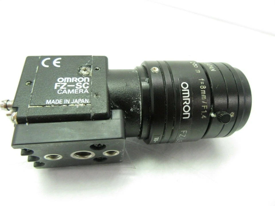 FZ-SC Omron Color ccd Camera, FZ-LEH F=8MM/F1.4 objectif lens (USED TESTED) - Image 1 of 4