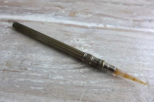 ANTIQUE VICTORIAN CALIGRAPHY SILVER PLATE HARD DIP PEN MECHANICAL COLLECTOR RARE - Picture 1 of 8