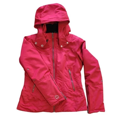 Obermeyer Hooded Red Ski Winter Jacket Women Size 10 Excellent Cond - Image 1 of 4