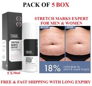 Thrive Co Stretch Marks Expert Serum Cream For New-Red &Old-white Stretch Marks - Picture 1 of 23