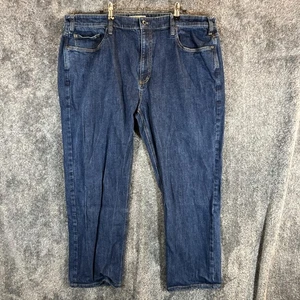 Orvis Jeans Herren 42x30 Dunkelblau Five Pocket Stretch Denim Straight Leg Zip Fly - Bild 1 von 10
