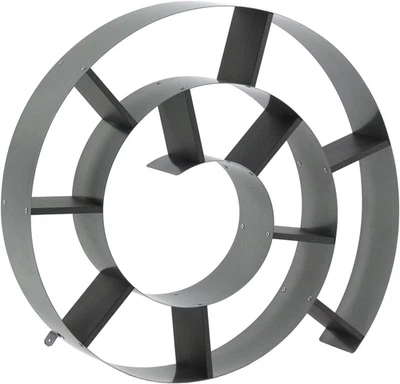 Design Scaffale Da Parete Snail, Libreria, Argento/Grigio, 74X82X13Cm, Forma Chi - Immagine 1 di 4