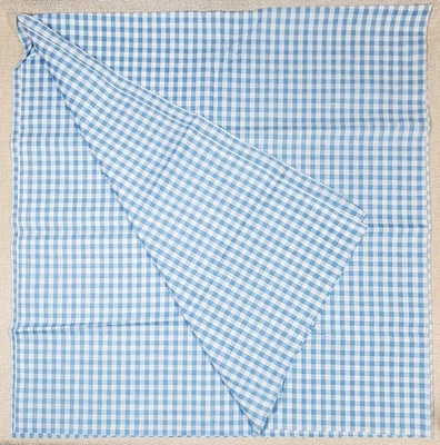 Light Blue & White GINGHAM ¼" Check Fabric 1¼ yd. x 45" w. Cotton 1/4-inch - Image 1 of 4