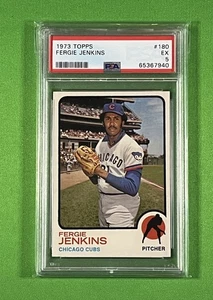 1973 Topps Fergie Jenkins #180 • HOF • Cubs • PSA 5 EX - Picture 1 of 2