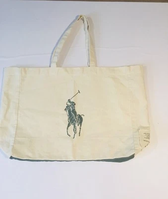 Polo Ralph Lauren Canvas Tote Bag Pony  Horse-NWOT - Image 1 of 4
