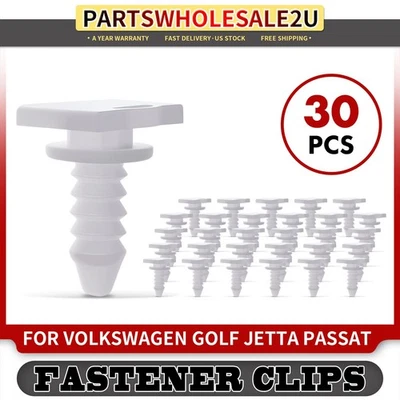 30Pcs 6 mm Nylon Door Moulding Clips Retainers for Volkswagen Golf Jetta Passat - Image 1 of 4