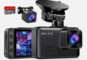 Dashcam vorne und hinten S50, 2.5K+1080P Dual Dash Kamera, 2" Bildschirm mit 32GB Karte - Bild 1 von 3