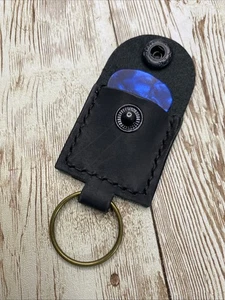 Leder Gitarren-Plektrenhalter Schlüsselanhänger, Gitarren-Plektrum-Halter Koffer Tasche, Gitarren-Plektrum-Schlüssel - Bild 1 von 4