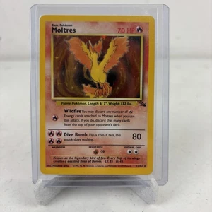 Moltres 12/62 Pokemon Card Fossil Holo WOTC 1999 LP / NM Rare - Picture 1 of 10