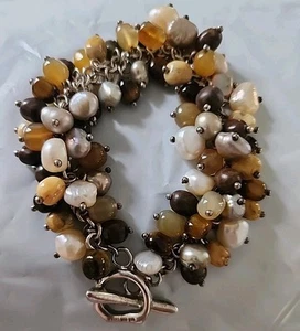 WHITNEY KELLY STERLINGSILBER CHA CHA STEIN PERLENARMBAND - Bild 1 von 7