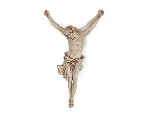 Antica bellissima scultura Corpus Domini Crocifisso scultura arte gesso - Foto 1 di 12
