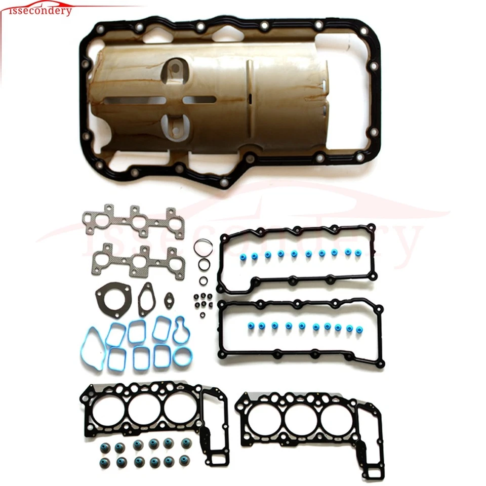 Juego de juntas de culata y cárter de aceite para Jeep Liberty Dodge Ram 1500 2002-05 3,7 L V6 Foto 1 de 1