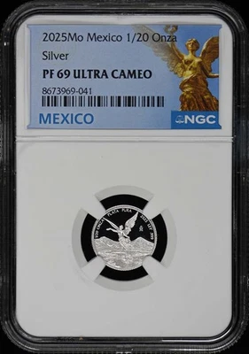 2025 Mo Mexico 1/20 Onza Libertad Silver NGC PF69UC Low Mintage 200 - Image 1 of 2