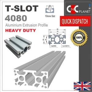 4080 ALUMINIUM EXTRUSION PROFILE T-SLOT CNC PLASMA ROUTER 10mm Slot 40mm x 40mm - Picture 1 of 4