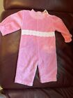 Vintage Health-tex Baby Girl's Pink One Piece Outfit Size 9 Months