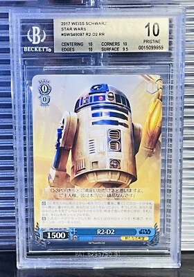 Weiss Schwarz Star Wars R2-D2 Double Rare RR Foil Card BGS 10 PRISTINE POP 1 - Image 1 of 2