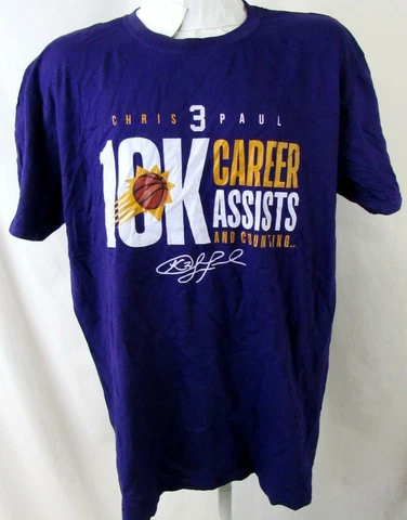 Phoenix Suns Men XL Screened Chris Paul #3 "10K Career Assists" T-shirt PXS 12 Cover