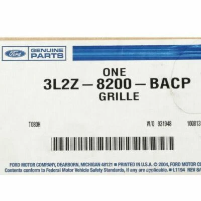 Rejilla de radiador OEM NUEVA genuina Ford Explorer 2003-2005 3L2Z8200BACP Foto 1 de 3