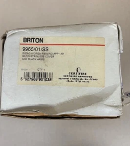 Briton 9965/01/SS Electromagnetic Door Closer Hold Open/ Free Swing SSS/Black - Picture 1 of 3