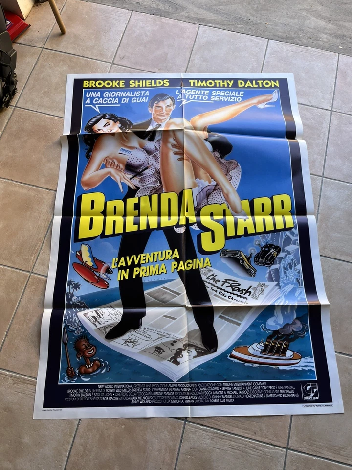 BRENDA STARR L'AVVENTURA IN PRIMA PAGINA azione R.E.Miller manifesto orig. 1989 - Immagine 1 di 1