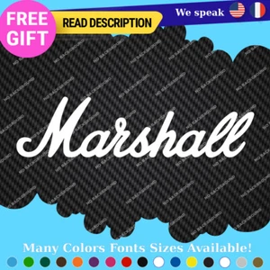 Fits Marshall Decals Stickers Vinyl Amplifier Guitar Amp Electric Jack Music Old - Picture 1 of 52