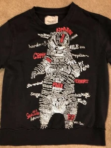 Zara Boys Collection Kids Gray Sweatshirt Top Stylish W/ Bear Design Size 9 EUC - Picture 1 of 4