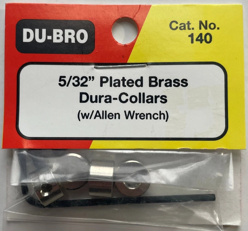 Du-Bro 5/32" Plated Brass Dura-Collars #140 - Image 1 of 1