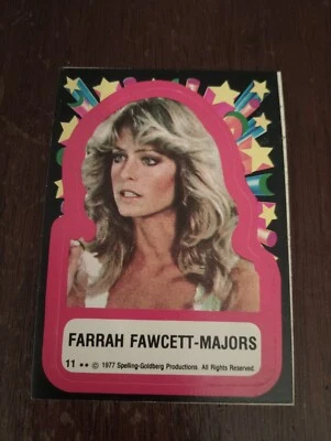 1977 Topps Charlie's Angels Sticker #11 Farrah Fawcett (EXMT) - Image 1 of 2